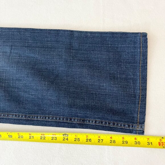 Hudson Men Distressed Stretch Blue Denim Jeans 33x30.5 Wilde Relax Straight Leg - Picture 12 of 13